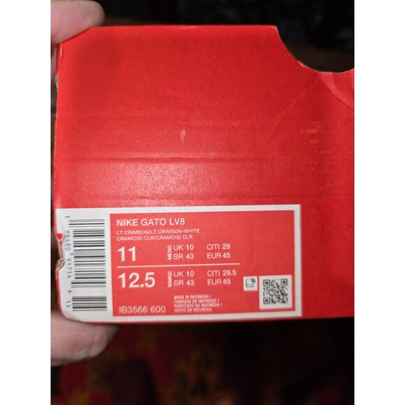Nike Gato LV8 Metallic Crimson Indoor Soccer Futsal Shoes Mens 11 IB3566-600 main image 7